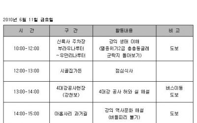 생태해설가 7기, 2강 수업안내 (남한강 생태해설)